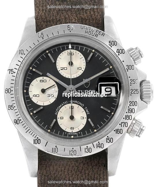 Tudor Black Big Chronograph Dial Steel Vintage Mens 94300 Watch Tudor Black Big Chronograph Dial Steel Vintage Mens 94300 Watch