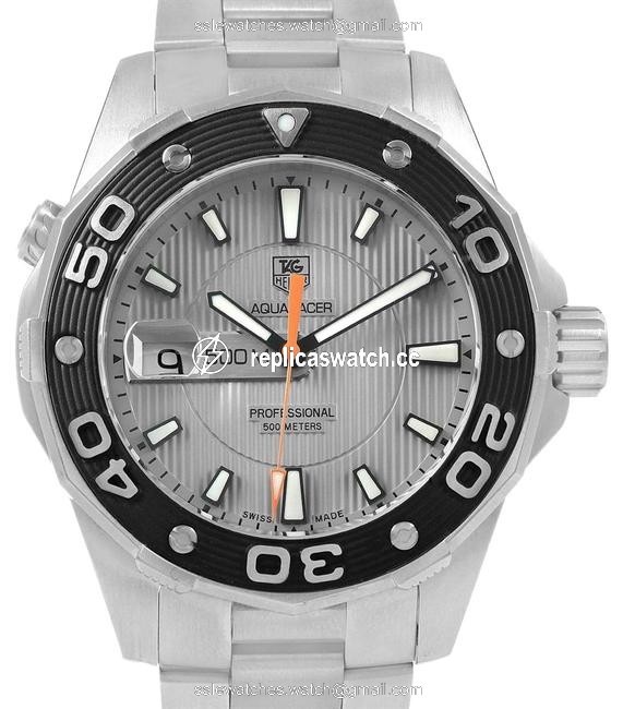 TAG Heuer Grey Aquaracer Dial Steel Mens Waj1111 Watch TAG Heuer Grey Aquaracer Dial Steel Mens Waj1111 Watch