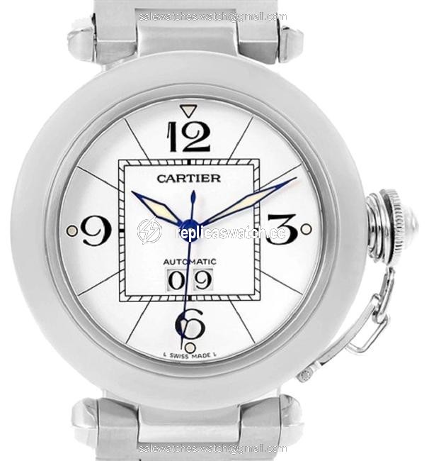 Cartier White Pasha C Midsize Dial Steel W31044m7 Watch Cartier White Pasha C Midsize Dial Steel W31044m7 Watch
