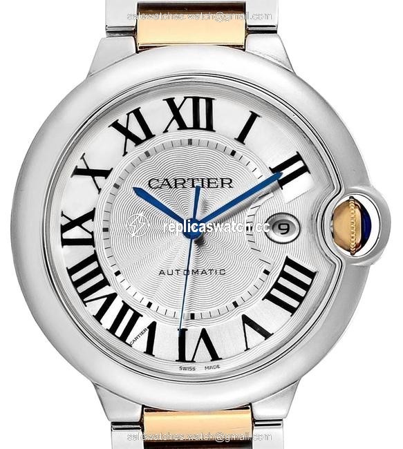 Cartier Silver Ballon Bleu Dial Steel Yellow Gold Mens W69009z3 Watch Cartier Silver Ballon Bleu Dial Steel Yellow Gold Mens W69009z3 Watch