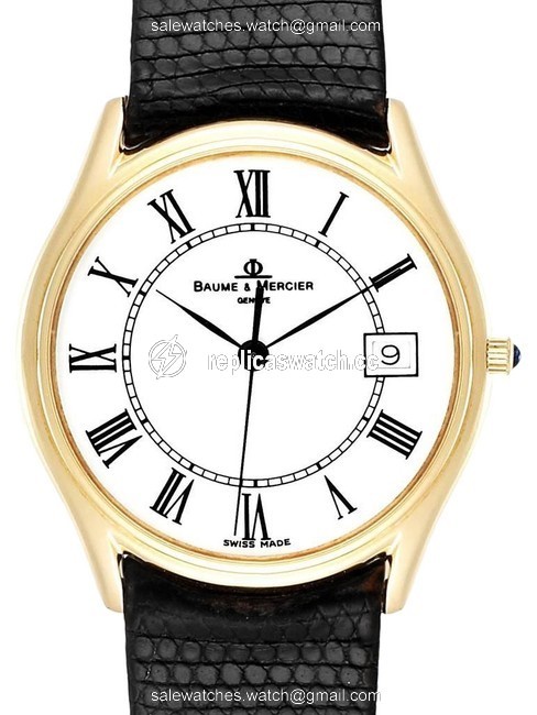 Baume & Mercier White Classima 14k Yellow Gold Mens 95248 Watch Baume & Mercier White Classima 14k Yellow Gold Mens 95248 Watch