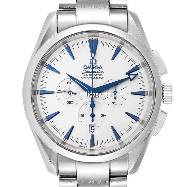 Omega Silvered XL Seamaster Aqua Terra Chronograph 2512.30.00 Card Watch Omega Silvered XL Seamaster Aqua Terra Chronograph 2512.30.00 Card Watch