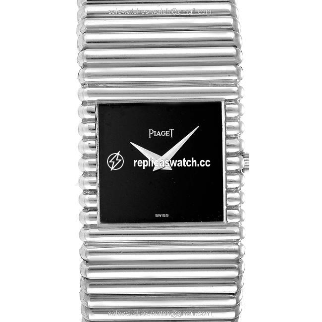 Piaget Black Polo 18k White Gold Dial Mens 9131 Watch Piaget Black Polo 18k White Gold Dial Mens 9131 Watch