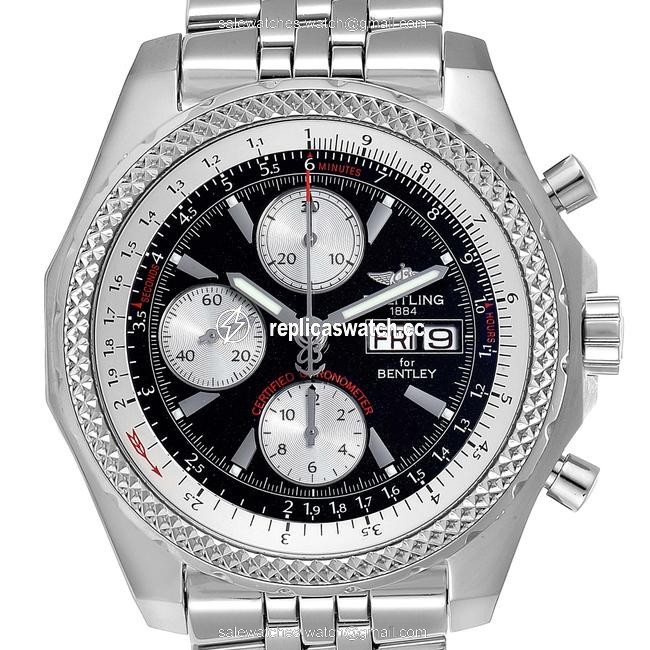 Breitling Black Bentley Motors Gt Dial Steel Mens A13362 Watch Breitling Black Bentley Motors Gt Dial Steel Mens A13362 Watch