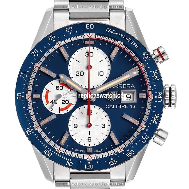 TAG Heuer Blue Carrera Calibre 16 Chronograph Steel Mens Cv201ar Watch TAG Heuer Blue Carrera Calibre 16 Chronograph Steel Mens Cv201ar Watch