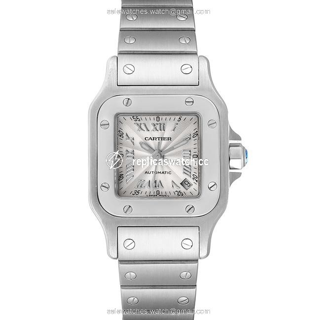 Cartier Silver Santos Galbee Ladies Steel Ladies W20044d6 Watch Cartier Silver Santos Galbee Ladies Steel Ladies W20044d6 Watch