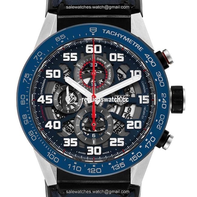 TAG Heuer Blue Skeleton Box Carrera Red Bull Racing Steel Pvd Mens Car2a1n Watch TAG Heuer Blue Skeleton Box Carrera Red Bull Racing Steel Pvd Mens Car2a1n Watch