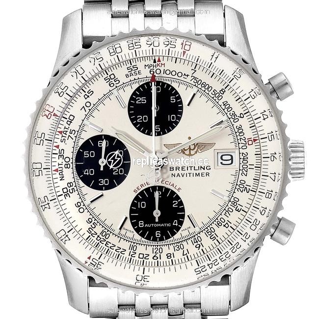 Breitling Silvered Box Navitimer Fighter Panda Dial Steel A13330 Ppaers Watch Breitling Silvered Box Navitimer Fighter Panda Dial Steel A13330 Ppaers Watch