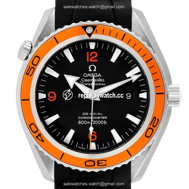 Omega Black XL Seamaster Planet Ocean Orange Bezel 2908.50.91 Watch Omega Black XL Seamaster Planet Ocean Orange Bezel 2908.50.91 Watch