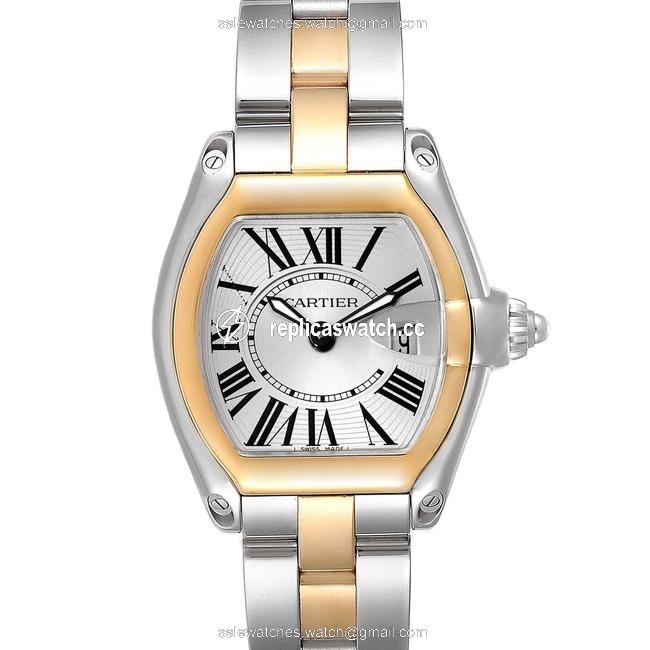 Cartier Silver Roadster Dial Steel Yellow Gold Ladies W62026y4 Watch Cartier Silver Roadster Dial Steel Yellow Gold Ladies W62026y4 Watch