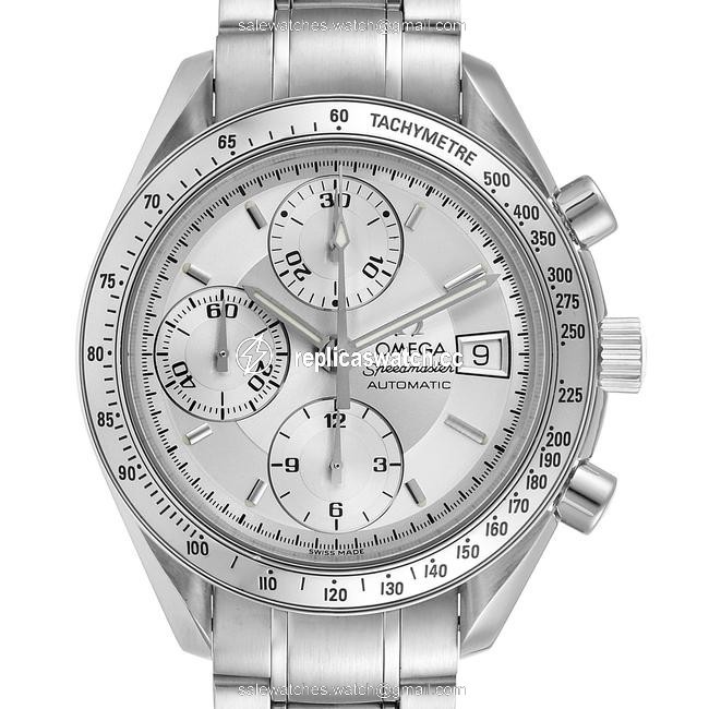 Omega Silver Speedmaster Date Dial Steel Mens 3513.30. Watch Omega Silver Speedmaster Date Dial Steel Mens 3513.30. Watch