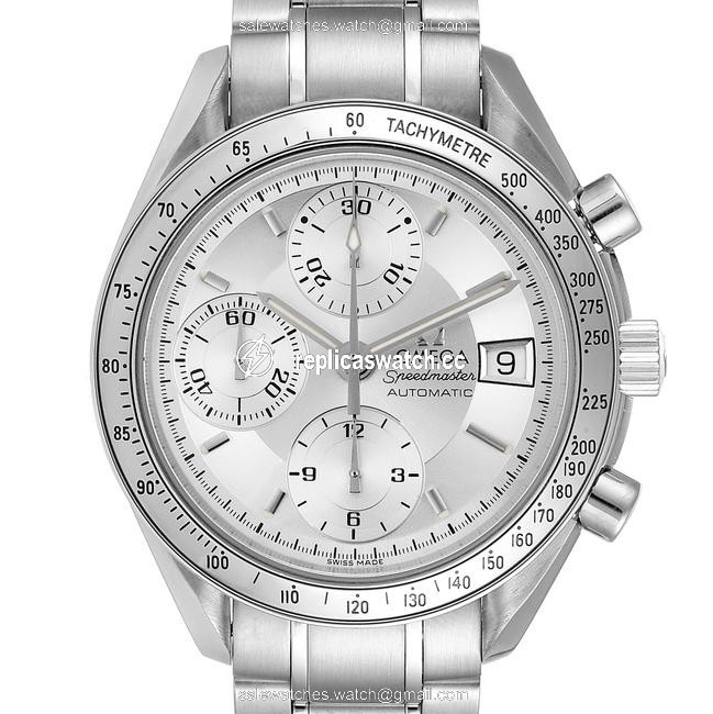 Omega Silver Speedmaster Date Dial Steel Mens 3513.30. Watch Omega Silver Speedmaster Date Dial Steel Mens 3513.30. Watch