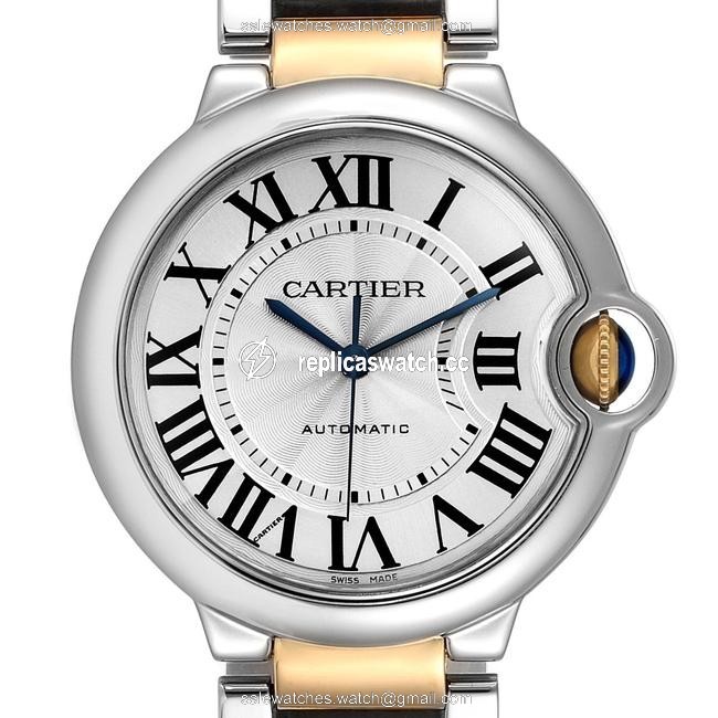 Cartier Silver Box Ballon Bleu Midsize 36 Steel Yellow Gold W2bb0012 Watch Cartier Silver Box Ballon Bleu Midsize 36 Steel Yellow Gold W2bb0012 Watch