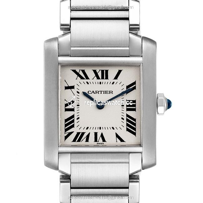 Cartier Silver Tank Francaise Midsize Dial Steel Ladies Wsta0005 Watch Cartier Silver Tank Francaise Midsize Dial Steel Ladies Wsta0005 Watch