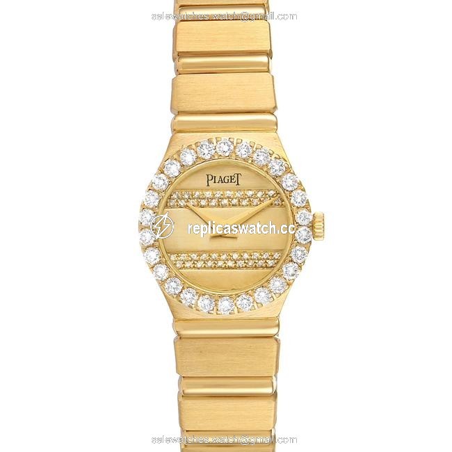Piaget Champagne Polo 18k Yellow Gold Diamond Dial Quartz Ladies Watch Piaget Champagne Polo 18k Yellow Gold Diamond Dial Quartz Ladies Watch