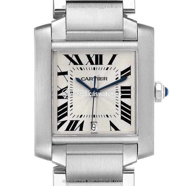 Cartier Silver Tank Francaise Large Steel Mens W51002q3 Watch Cartier Silver Tank Francaise Large Steel Mens W51002q3 Watch