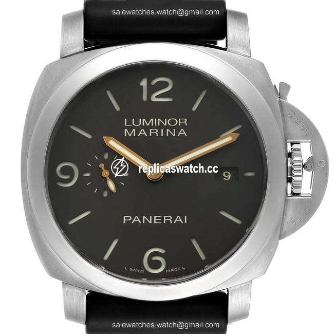 Panerai Black Luminor Marina 1950 3 Days Titanium 44mm Pam00351 Watch Panerai Black Luminor Marina 1950 3 Days Titanium 44mm Pam00351 Watch