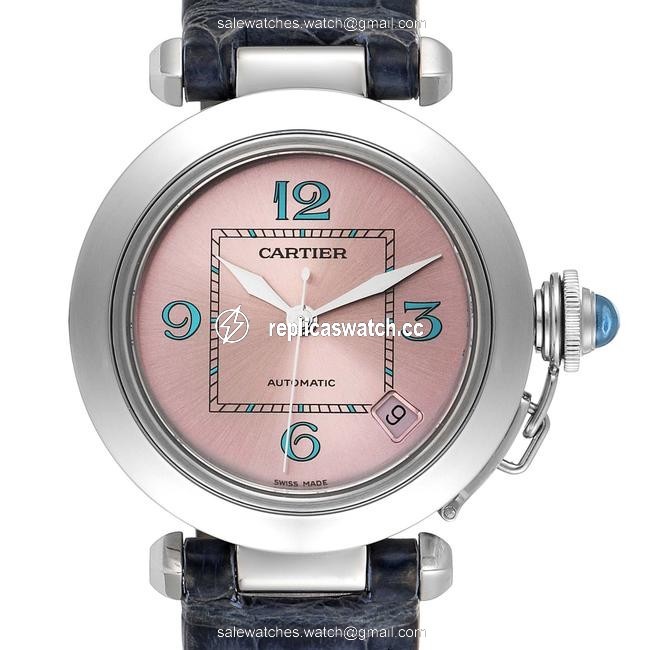 Cartier Pink Pasha C Medium Blue Dial Limited Edition W3108199 Watch Cartier Pink Pasha C Medium Blue Dial Limited Edition W3108199 Watch