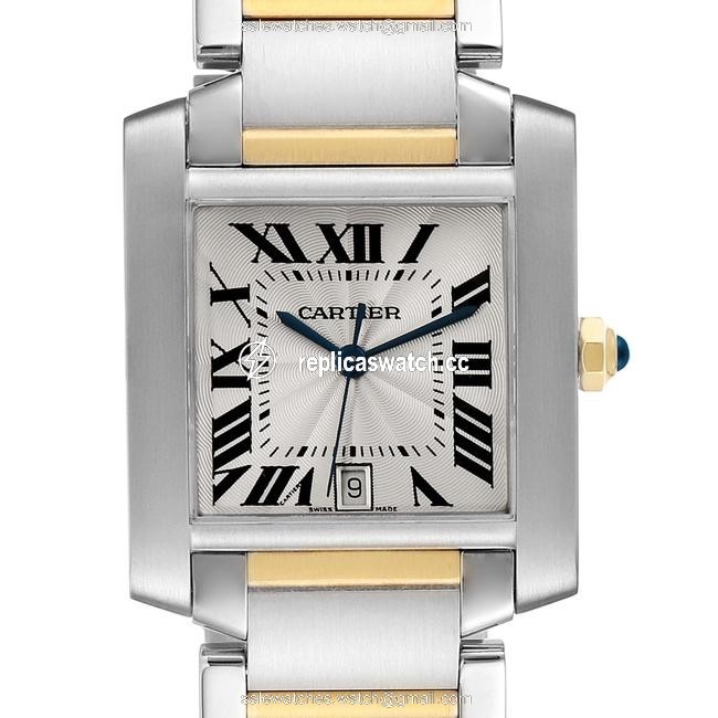Cartier Silver Tank Francaise Steel Yellow Gold Large Unisex W51005q4 Watch Cartier Silver Tank Francaise Steel Yellow Gold Large Unisex W51005q4 Watch