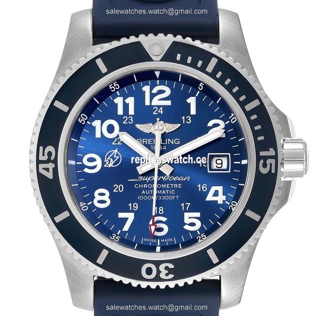 Breitling Gun Blue Superocean Ii 44 Dial Steel Mens A17392 Watch Breitling Gun Blue Superocean Ii 44 Dial Steel Mens A17392 Watch