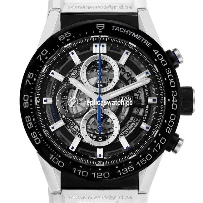 TAG Heuer Black Skeleton Carrera Calibre 01 Mens Car2a1t Watch TAG Heuer Black Skeleton Carrera Calibre 01 Mens Car2a1t Watch