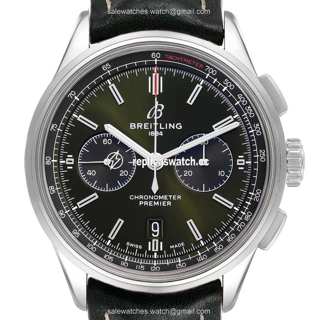 Breitling Green Premier B01 Chronograph 42 Dial Steel Mens Watch Breitling Green Premier B01 Chronograph 42 Dial Steel Mens Watch