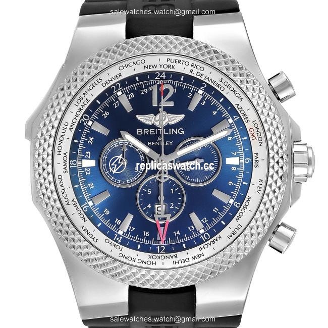 Breitling Blue Bentley Gmt Dial Chronograph Steel Mens A47362 Watch Breitling Blue Bentley Gmt Dial Chronograph Steel Mens A47362 Watch
