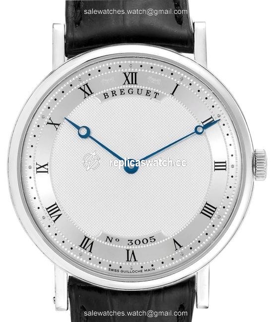 Breguet Silver Classique 38mm White Gold Ultra Thin Mens 5157 Watch Breguet Silver Classique 38mm White Gold Ultra Thin Mens 5157 Watch