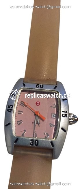 Michele Aluminum/Light Pink Urban Aluminum/Stainless Steel Analog Watch Michele Aluminum/Light Pink Urban Aluminum/Stainless Steel Analog Watch
