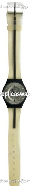 Swatch Black Silver Clear Watch Swatch Black Silver Clear Watch