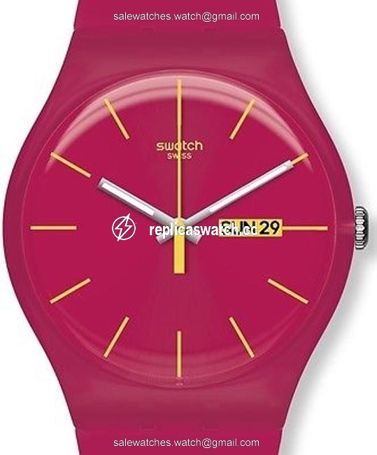 Swatch Rubine Rebel Ladies Watch Suor704 Swatch Rubine Rebel Ladies Watch Suor704