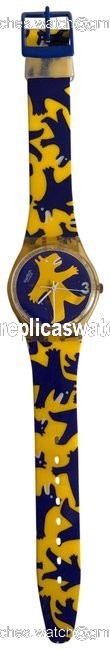 Swatch Blue Yellow And Bear Watch Swatch Blue Yellow And Bear Watch