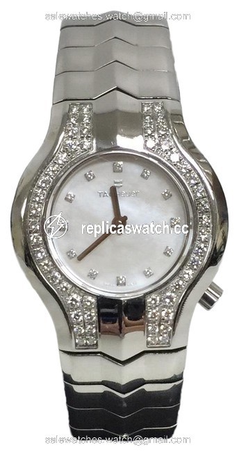TAG Heuer Silver Alter Ego Wp131e.ba0751 Mother Of Pearl & Diamond Watch TAG Heuer Silver Alter Ego Wp131e.ba0751 Mother Of Pearl & Diamond Watch