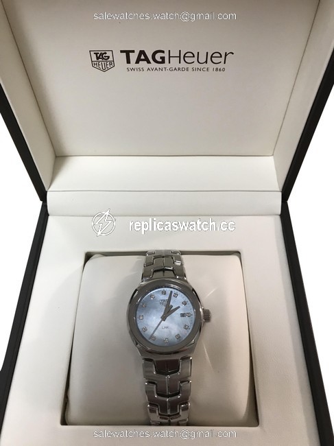 TAG Heuer Pearl Blue Diamond and Stainless Steel Link 32mm Mother Of Dial Watch TAG Heuer Pearl Blue Diamond and Stainless Steel Link 32mm Mother Of Dial Watch