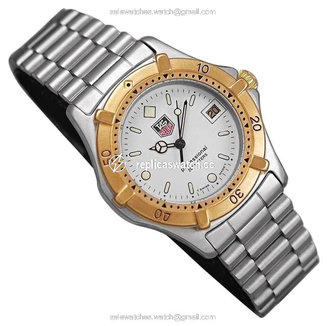 TAG Heuer White Proofessional 2000 Mens Diver 964.013f - Stainless St Watch TAG Heuer White Proofessional 2000 Mens Diver 964.013f - Stainless St Watch