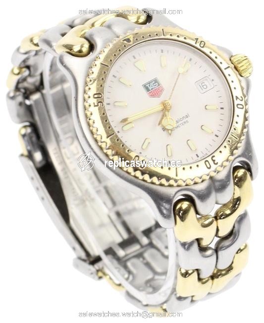 TAG Heuer Silver and Gold Professional 200m Watch TAG Heuer Silver and Gold Professional 200m Watch
