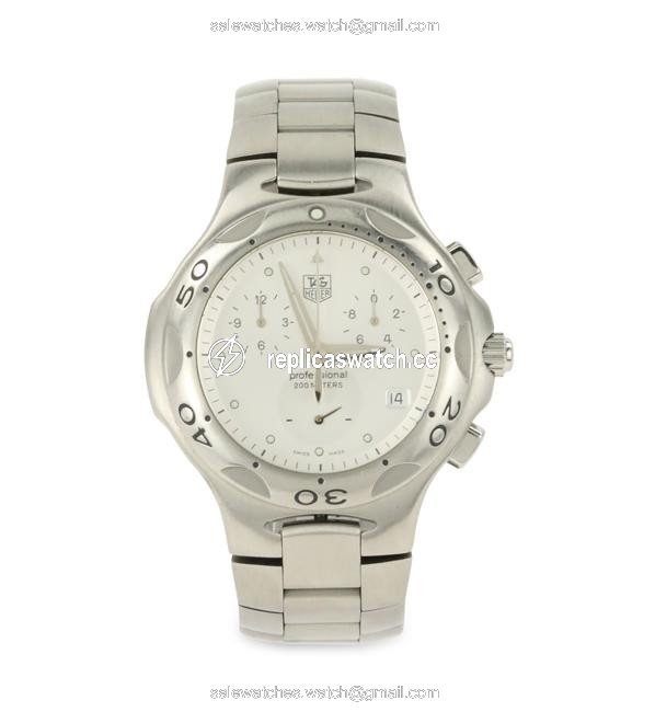 TAG Heuer Silver Professional Series Kirium Chronograph Watch TAG Heuer Silver Professional Series Kirium Chronograph Watch