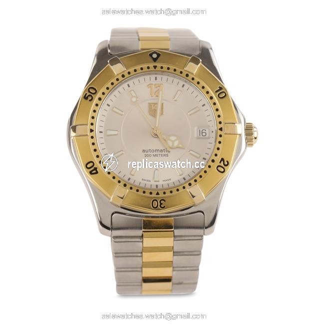 TAG Heuer Silver Gold Two Tone 2000 Sport Series Watch TAG Heuer Silver Gold Two Tone 2000 Sport Series Watch