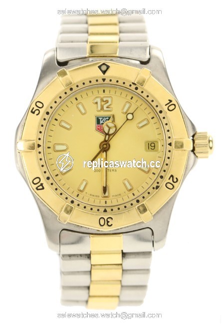 TAG Heuer Gold Two Tone Midsize Watch TAG Heuer Gold Two Tone Midsize Watch