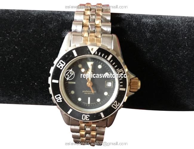 TAG Heuer Silver/Gold Womens Professional Dive Watch TAG Heuer Silver/Gold Womens Professional Dive Watch