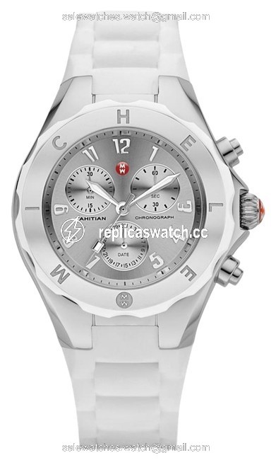 Michele Silver White Jelly New Tahitian Bean Womens Silicone Mww12f000032 Watch Michele Silver White Jelly New Tahitian Bean Womens Silicone Mww12f000032 Watch