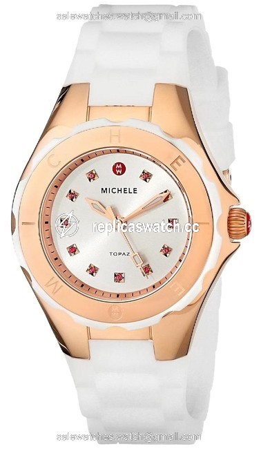 Michele White Jelly Womens Tahitian Bean Petite Rose Gold Mww12p000003 Watch Michele White Jelly Womens Tahitian Bean Petite Rose Gold Mww12p000003 Watch