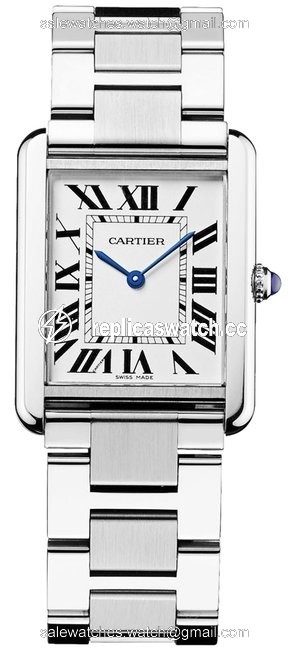 Cartier Stainless Steel Tank Solo Large Model Unisex Watch Cartier Stainless Steel Tank Solo Large Model Unisex Watch