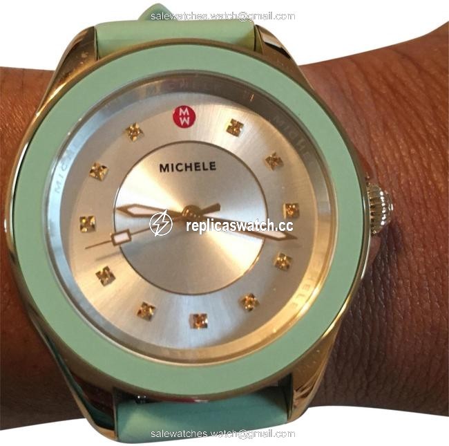 Michele Mint/Gold Cape Topaz Watch Michele Mint/Gold Cape Topaz Watch