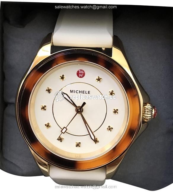 Michele Multicolor Flash-sale Cape Ivory Gold Tort Topaz Dial Watch Michele Multicolor Flash-sale Cape Ivory Gold Tort Topaz Dial Watch