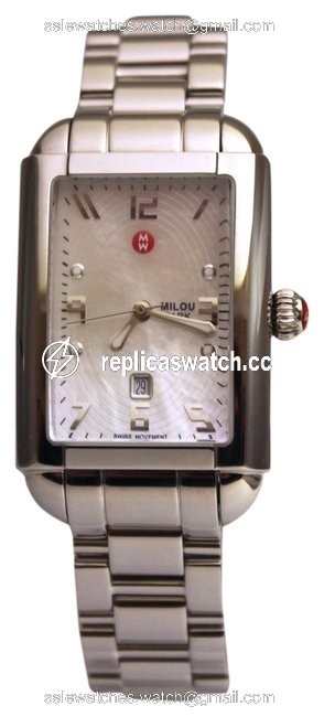 Michele Silver Milou Park Swiss Mww15c000044 27mm Mother Pearl Dial Watch Michele Silver Milou Park Swiss Mww15c000044 27mm Mother Pearl Dial Watch