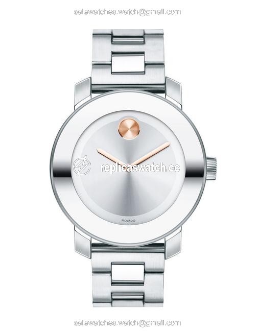 Movado Two Tone Stainless Rose Gold Dot Womens 3600084 Watch Movado Two Tone Stainless Rose Gold Dot Womens 3600084 Watch