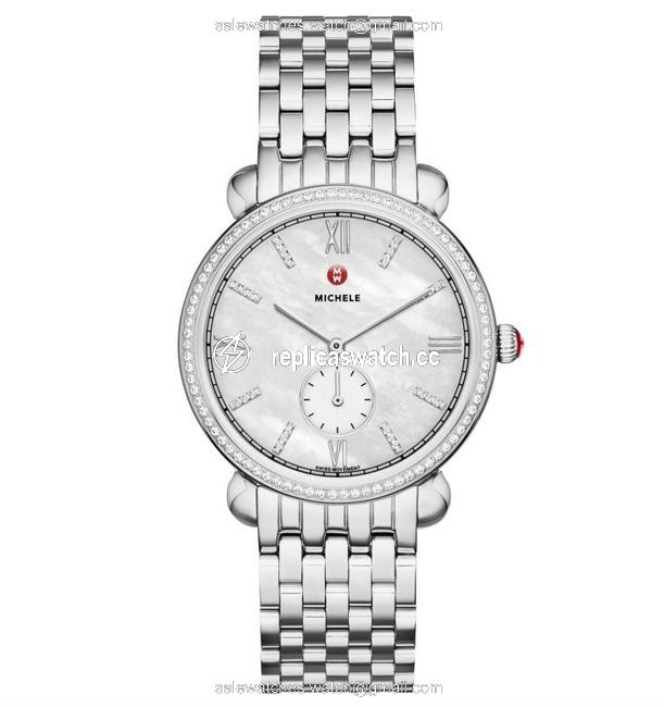 Michele Stainless Steel New Gracile Diamond Mww26a000001 Ladies Watch Michele Stainless Steel New Gracile Diamond Mww26a000001 Ladies Watch