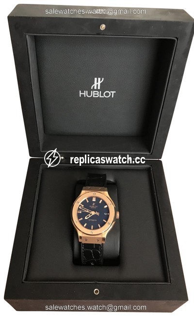Hublot Rose Gold and Black Classic Fusion 575.ox.1180 .lr Watch Hublot Rose Gold and Black Classic Fusion 575.ox.1180 .lr Watch