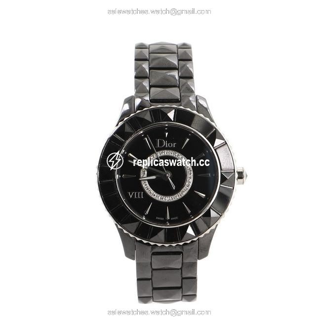Dior Christal Viii Quartz Ceramic and Stainless Steel with Diamond Be Watch Dior Christal Viii Quartz Ceramic and Stainless Steel with Diamond Be Watch